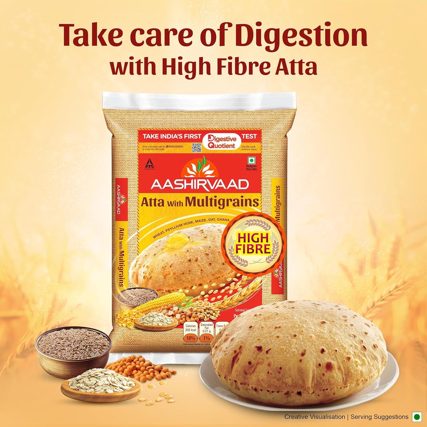 🌾 Aashirvaad Multigrain 10kg Atta – Power-Packed Nutrition for a Healthier You! 🌾