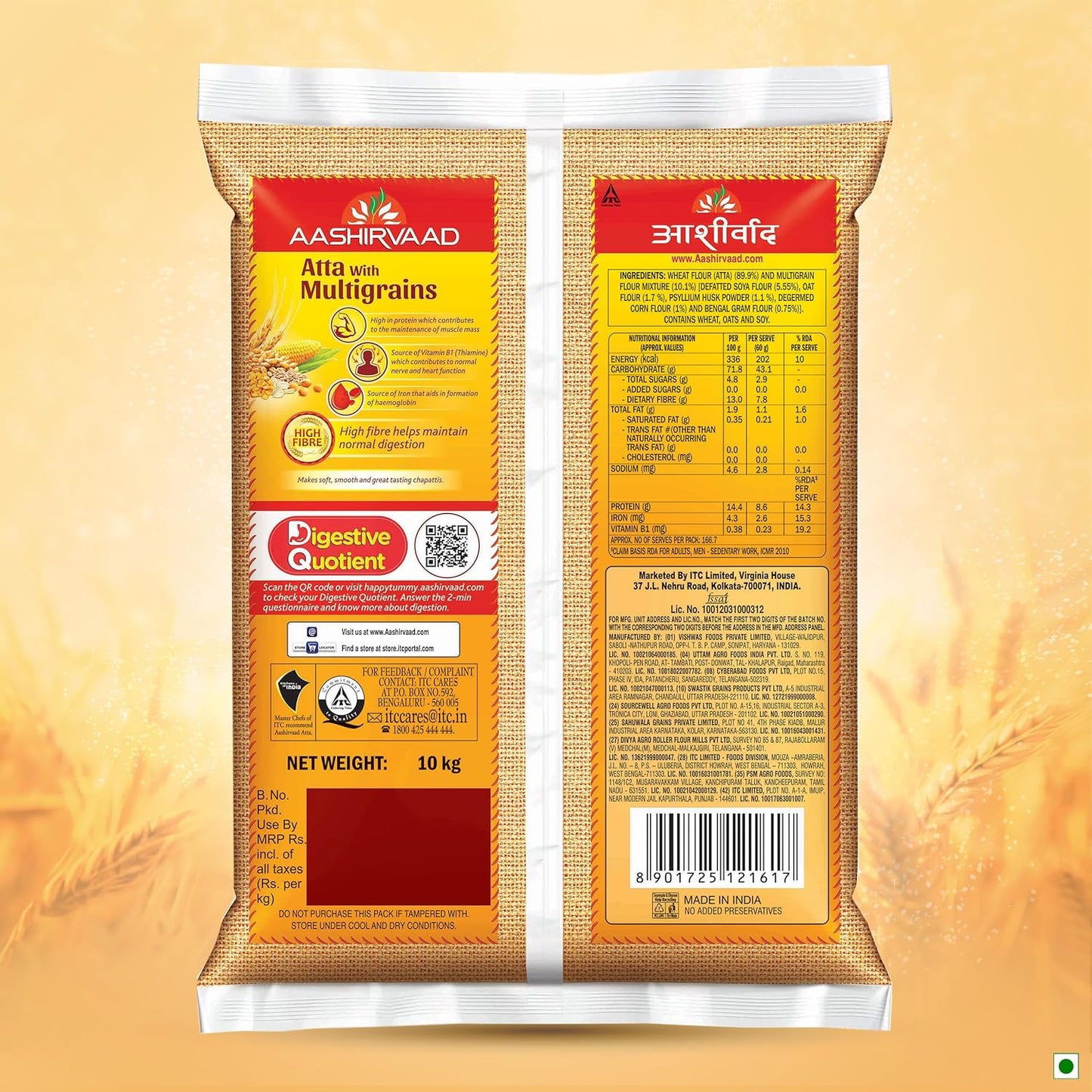 🌾 Aashirvaad Multigrain 10kg Atta – Power-Packed Nutrition for a Healthier You! 🌾